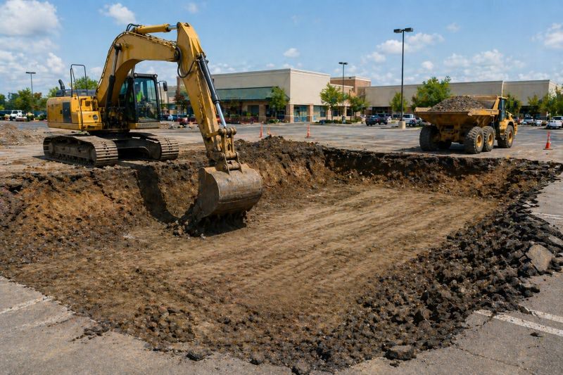 Parking Lot Gravel Repair in Katy, TX